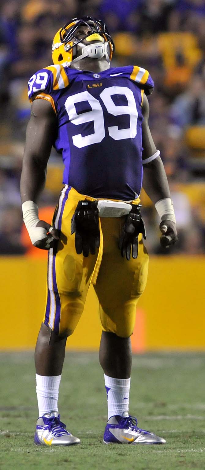 LSU junior defensive end Sam Montgomery playing his home-state school for the first time