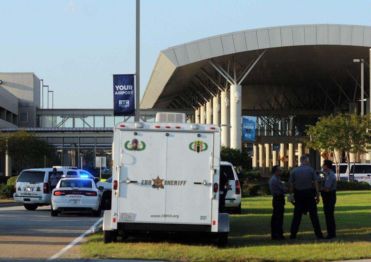 Catherine Threlkeld / The Daily Reveille Officials respond to a bomb threat at the Baton Rouge Metropolitan Airport on Thursday, Sept. 20, 2012.