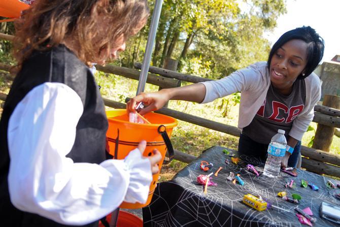 National Pan-Hellenic Council members work at Boo at the Zoo