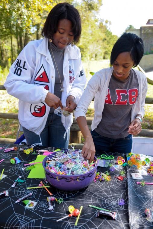 National Pan-Hellenic Council members work at Boo at the Zoo