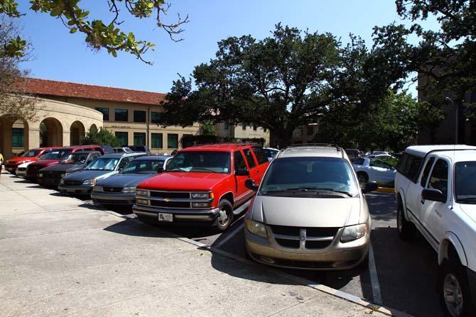 Cars fill the C Zone lot adjacent to Lockett Hall Monday, Oct. 8, 2012.
 