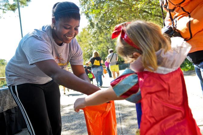 National Pan-Hellenic Council members work at Boo at the Zoo