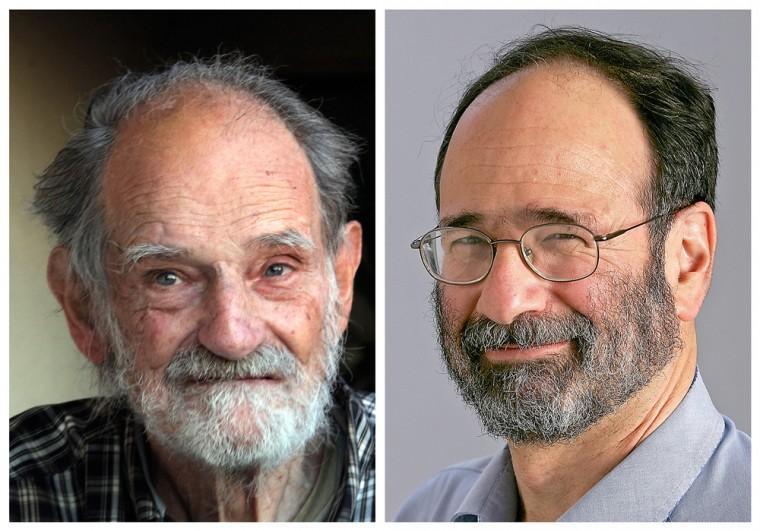 In this photo combination, UCLA professor emeritus Lloyd Shapley, left, is seen at his home Monday, Oct. 15, 2012, and Harvard professor Alvin E. Roth is seen in a 2008 photo provided by Harvard University. Shapley and Roth were awarded the Nobel economics prize Monday for studies on the match-making that takes place when doctors are coupled up with hospitals, students with schools and human organs with transplant recipients. (AP Photo/Reed Saxon, Harvard University)
 