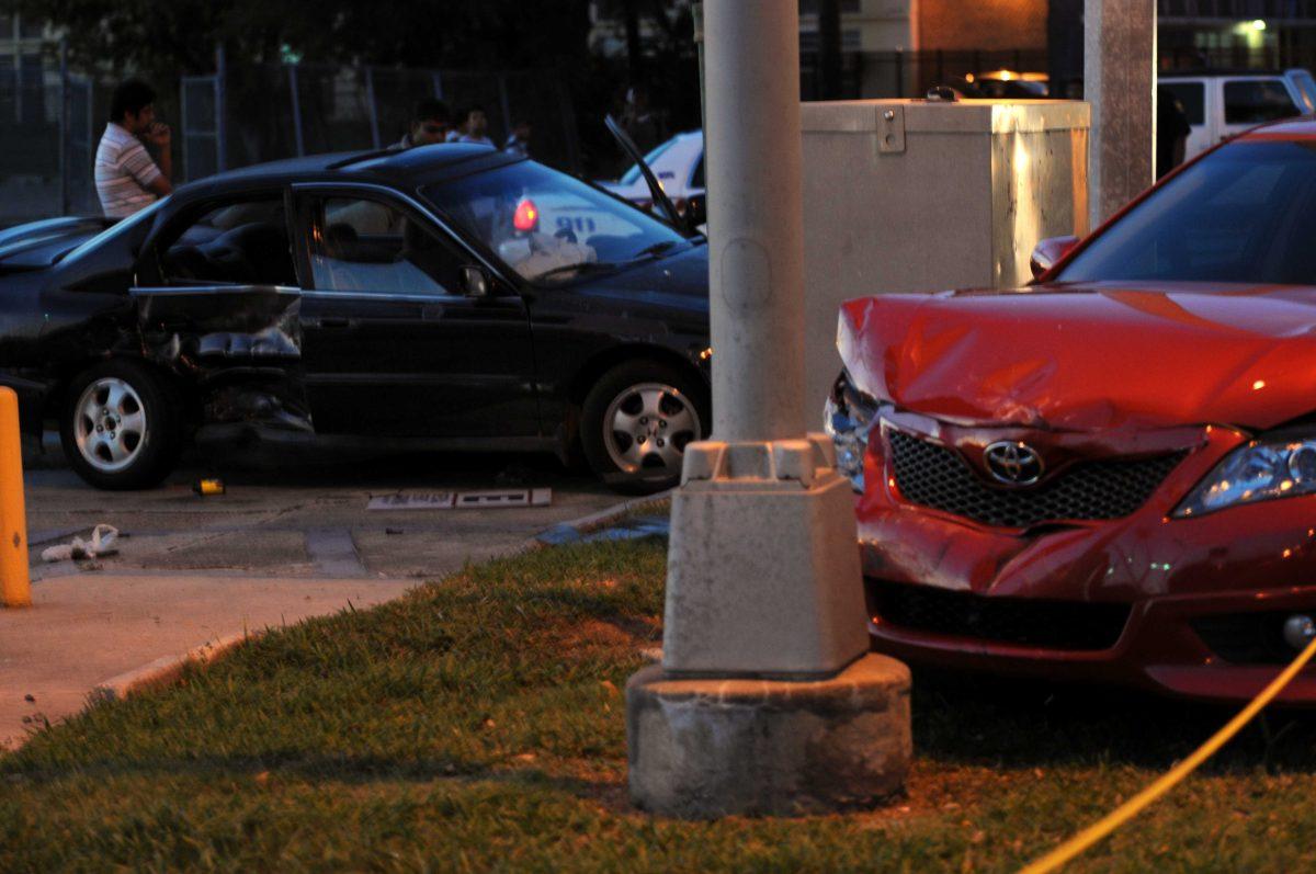 Two cars collided on Wednesday, Oct. 17, 2012 at Nicholson Dr. and N. Stadium Rd.