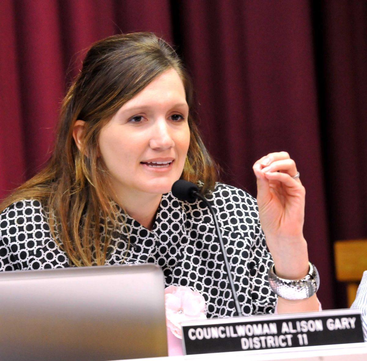 East Baton Rouge district 11 councilwoman Alison Gary argues on Wednesday, Oct. 10, 2012 in city hall for her proposed ordinance to repeal the blue laws in East Baton Rouge Parish.