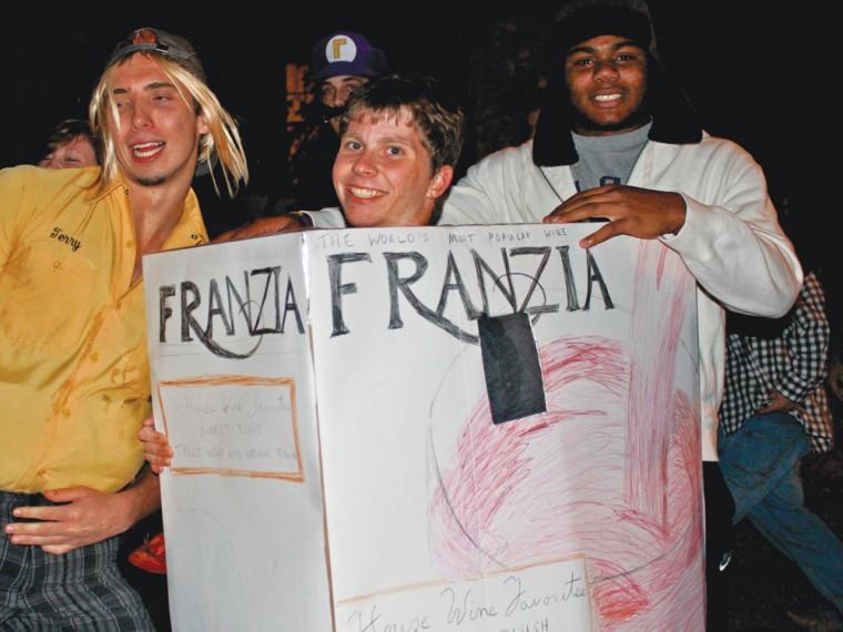 Franzia, the always classy boxed-wine, makes an appearance at this year's Carlotta Street block party.
 