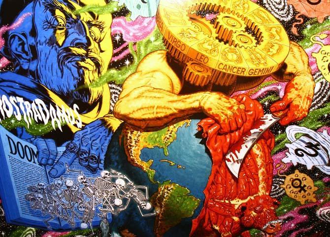 Colorful and detailed art by conceptual realist artist Robert Williams is featured Monday, Nov. 12, 2012 in the LSU Union Art Gallery.
 