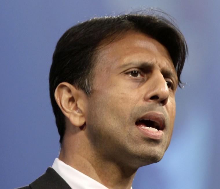 FILE - This July 27, 2012 file photo shows Louisiana Gov. Bobby Jindal speaking in Hot Springs, Ark. The Grand Old Party needs to get with the times. That's according to many Republicans who talked of the party's challenges following the GOP's electoral shellacking. (AP Photo/Danny Johnston, File)
 