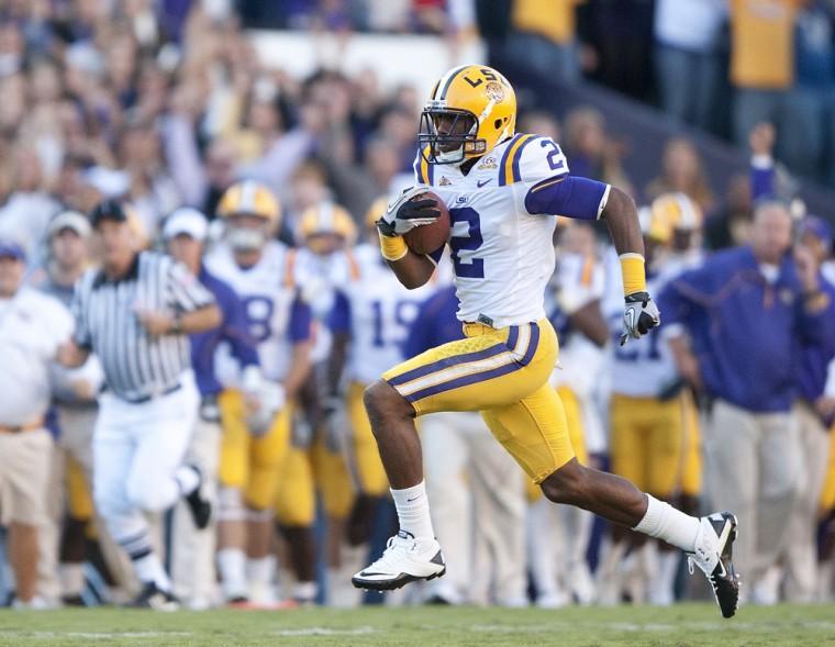 Former LSU wide receiver Rueben Randle runs the ball for a touchdown Nov. 6, 2010 during the Tigers&#8217; 24-21 win against Alabama.
 