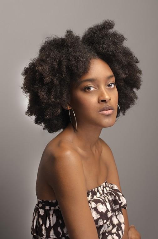 Graphic design junior Morgan Bissant wears a natural afro hairstyle. She is one of many University students who are embracing their natural hair.
 