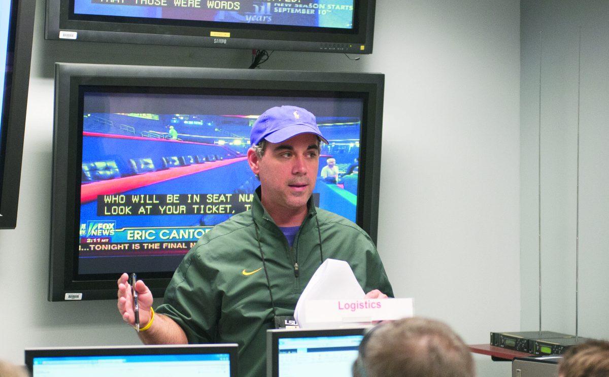 Vice Chancellor and CFO Eric Monday speaks at an Emergency Operations Center meeting Thursday afternoon.