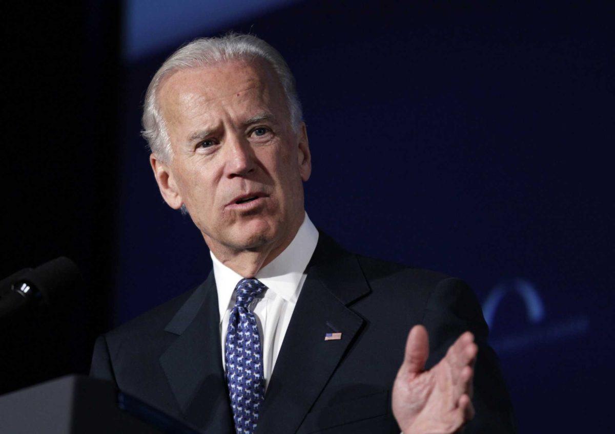 Vice President Joe Biden speaks at Mellon Auditorium in Washington on March 21.