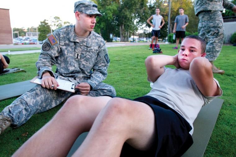 Army ROTC freshmen complete their first semester