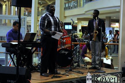 A band performs following the Harambee on Thursday evening in the Student Union.