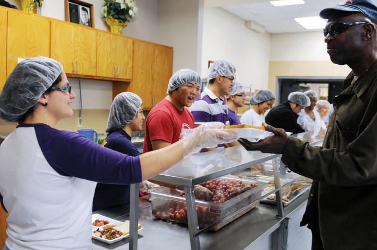 The Vietnamese Student Association volunteered to serve food to the homeless Sunday. Sept. 30, 2012