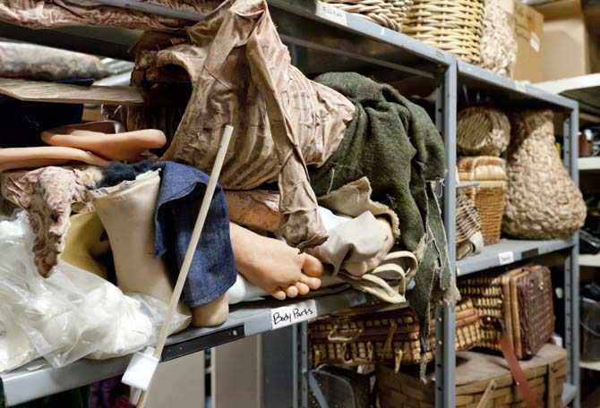 Props from past LSU Theater plays fill shelves, walls and floorspace in the Music and Dramatic Arts building. Tues, Jan. 15, 2013
 