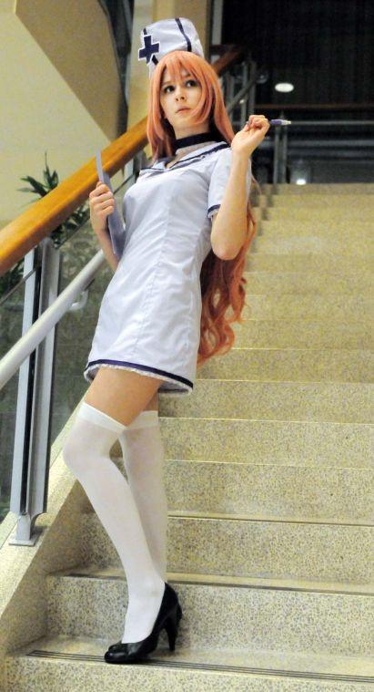 Rebecca, a freshman geology major, shows off her Luka Megurine cosplay outfit in the Student Union on Jan. 13, 2013.
 