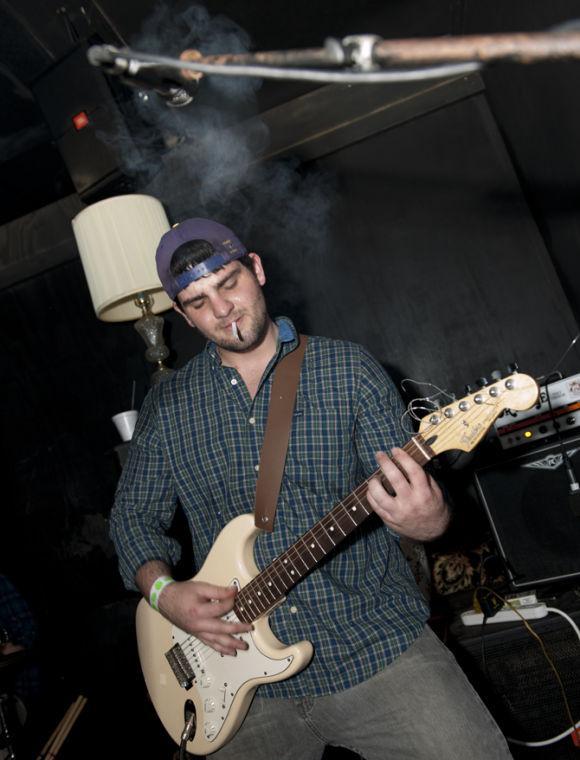 LSU accounting senior Andrew Pancamo, bass player for The Shoobies, plays Saturday, Jan. 26, 2013 at The House in Tigerland.
 