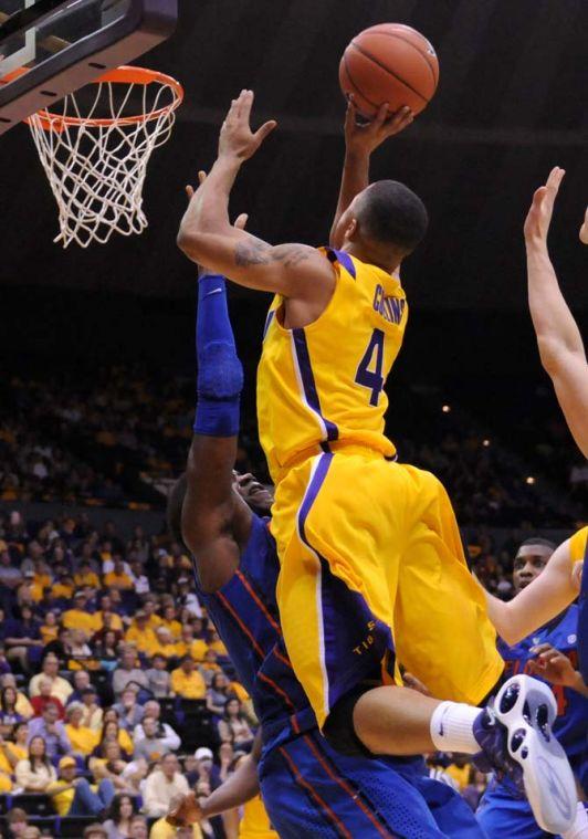 Corban Collins, LSU freshman guard, shoots the ball Saturday, Jan. 12 during the LSU vs. Florida game.
 