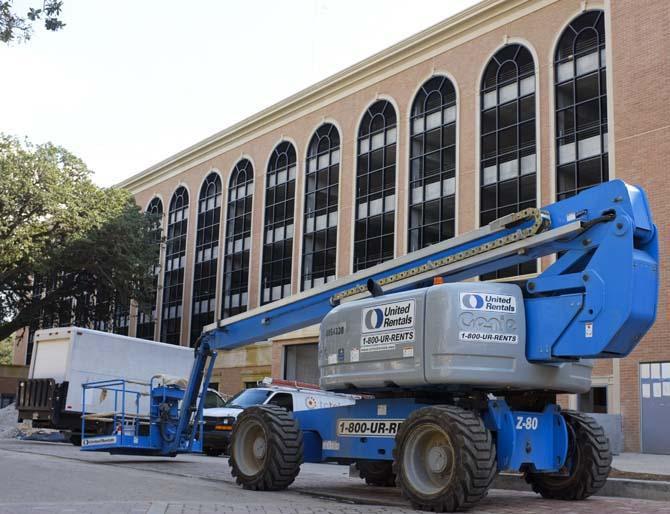 The parking garage is still under construction Tuesday, Nov. 6, 2012.