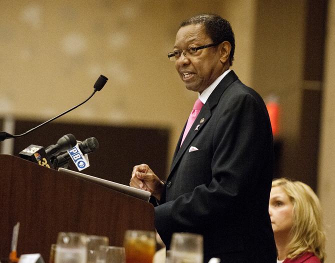 East Baton Rouge mayor-president Kip Holden address on Jan. 9, 2013 at the Renaissance Hotel in Baton Rouge the Rotary Club for the state of the city address.
 