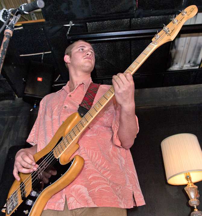 LSU accounting senior Andrew Pancamo, bass player for The Shoobies, plays Saturday, Jan. 26, 2013 at The House in Tigerland.
 