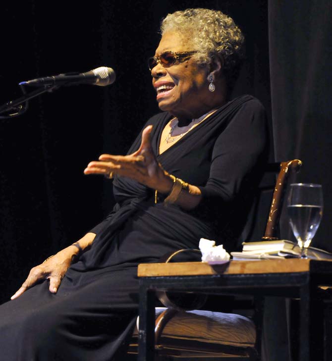 Dr. Maya Angelou performs Tuesday, Feb. 19 in the Student Union Theater. Angelou is a writer, poet and African-American activist. She has written five autobiographical novels and many volumes of poetry.
 