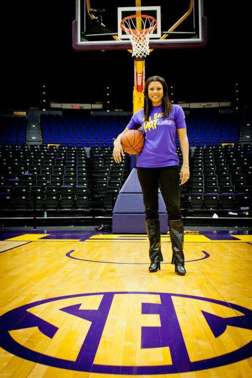 Coach Nikki Caldwell rocking some high heeled boots after the Vanderbilt game on Jan. 20, 2013.
 