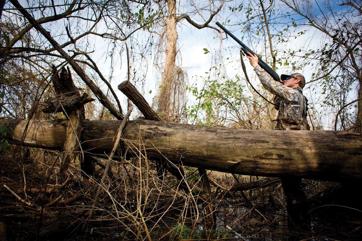 Patrick Siener duck hunting in Louisiana on Jan. 12, 2013.