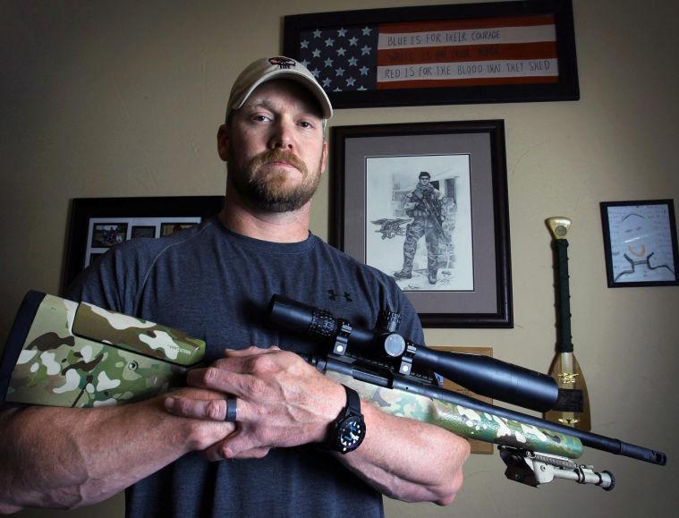 FILE - In this April 6, 2012 file photo, Chris Kyle, a former Navy SEAL and author of the book &#8220;American Sniper,&#8221; poses in Midlothian, Texas. Kyle and his friend Chad Littlefield were fatally shot at a shooting range southwest of Fort Worth, Texas, on Saturday, Feb. 2, 2013. Former Marine Eddie Ray Routh, who came with them to the range, has been arrested for the murders. (AP Photo/The Fort Worth Star-Telegram, Paul Moseley, File)
 