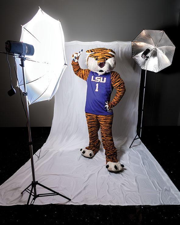 Mike strikes a pose for the camera before a home basketball game on Jan. 12, 2013.
 