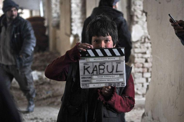 An undated production still photograph from the Oscar-nominated film, "Buzkashi Boys," which was filmed in Kabul, Afghanistan, shows actor Jawanmard Paiz on the set of the film. Jawanmard Paiz was plucked from the dingy streets of the Afghan capital to be one of the main stars of &#8220;Buzkashi Boys,&#8221; a coming-of-age movie filmed entirely in a war zone and nominated in the Best Live Action Short Film category. (AP Photo/David Gill, Afghan Film Project)
 