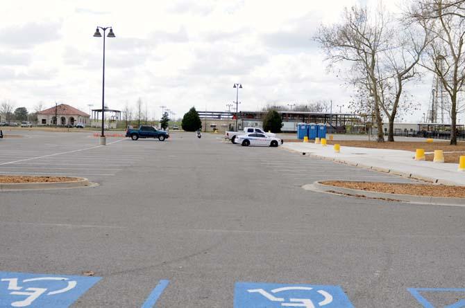 The new tail-gating area on the west side of Alex Box stadium is now ready for pre-game festivities, Monday, Mar. 4, 2013.
 