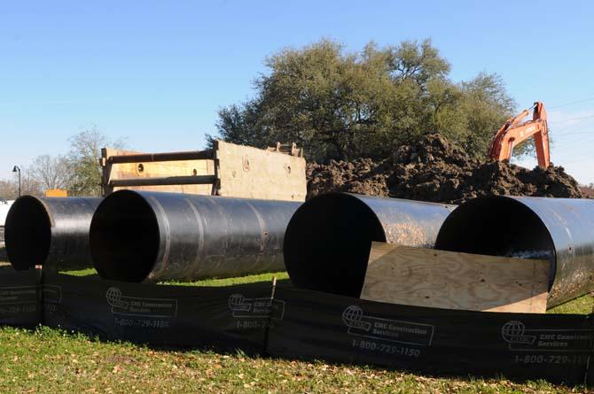 Construction on Nicholson Drive is part of Baton Rouge's new sewer rennovation project. March 11, 2013
 