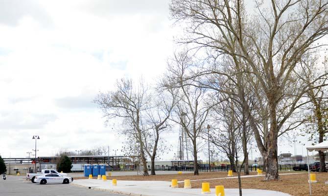 The new tail-gating area on the west side of Alex Box stadium is now ready for pre-game festivities, Monday, Mar. 4, 2013.
 