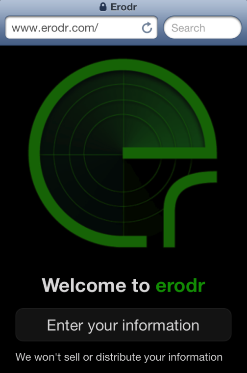 iPhone application Erodr promotes party pics