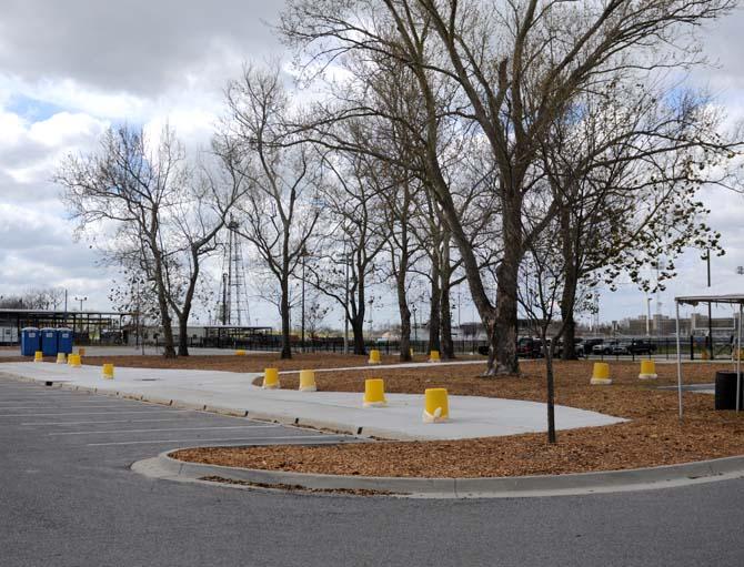 The new tail-gating area on the west side of Alex Box stadium is now ready for pre-game festivities, Monday, Mar. 4, 2013.
 