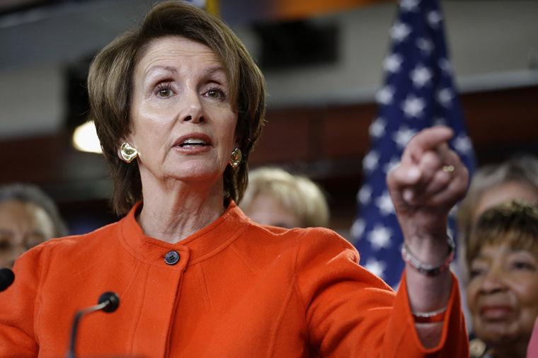 FILE - In this Jan. 23, 2013, file photo, House Minority Leader Nancy Pelosi of Calif., holds a news conference on Capitol Hill in Washington, to discuss the reintroduction of the Violence Against Women Act. Calling a truce in the partisan battles, Congress appears ready to send to President Barack Obama a bill that renews and expands the nation&#8217;s primary law on protecting women from domestic violence. (AP Photo/Jacquelyn Martin, File)
 