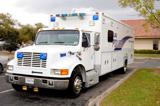 The newly renovated LSU PD Mobile Command sits in the parking lot just outside of LSU PD Tuesday, March 5, 2013.
 