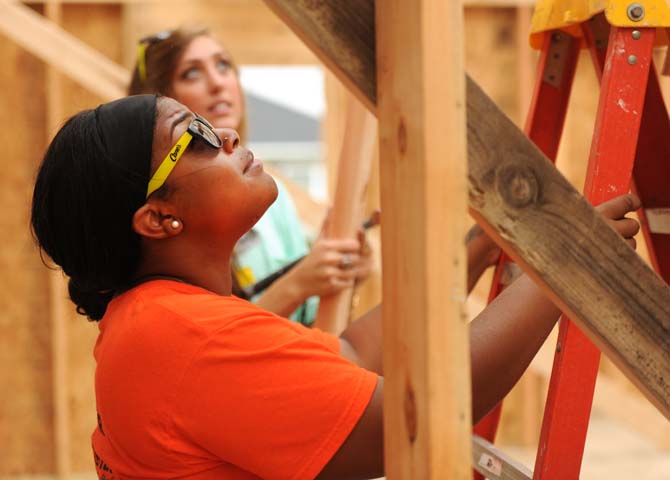 LSU Greeks and Habitat for Humanity build houses for two Baton Rouge families