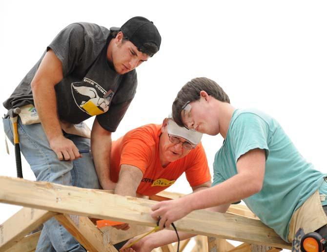 LSU Greeks and Habitat for Humanity build houses for two Baton Rouge families