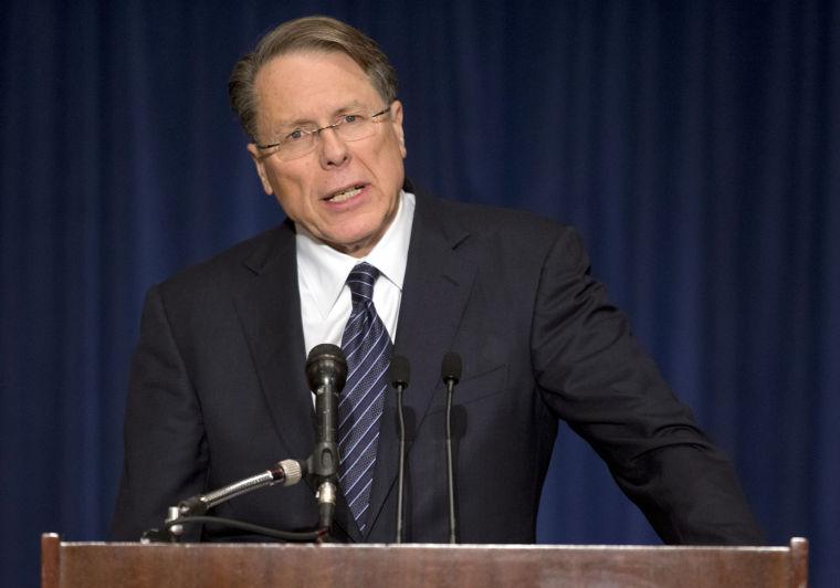 FILE - In this Dec. 21, 2012 file photo, National Rifle Association Executive Vice President Wayne LaPierre speaks in Washington where he called for armed school officers in every American school following a mass shooting at a Connecticut school. His message carried extra heft because many lawmakers in the more than two dozen Republican-controlled states are NRA members, but four months later the quest has stalled in many traditionally gun-friendly states. (AP Photo/ Evan Vucci, File)
 