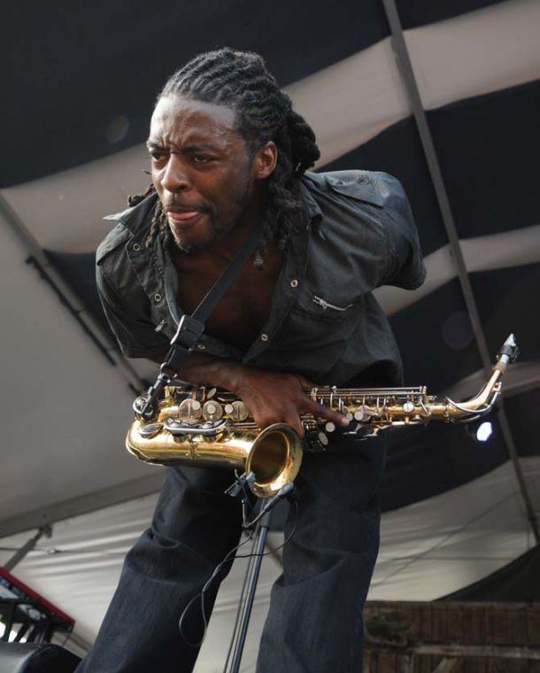 Dwayne Dopsie and the Zydeco Hellraisers plays Saturday, April 27, 2013 at the New Orleans Jazz &amp; Heritage Festival on the Fair Grounds Race Course.
 