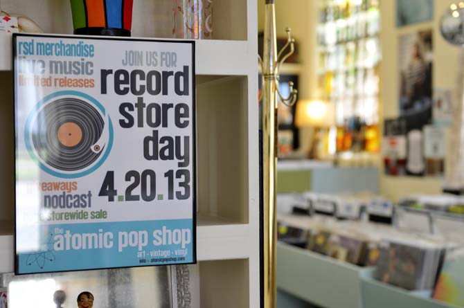 The Atomic Pop Shop on Government Street will participate in National Record Store Day on Saturday, April 20, 2013.
 