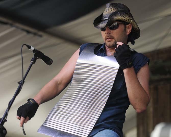 Dwayne Dopsie and the Zydeco Hellraisers plays Saturday, April 27, 2013 at the New Orleans Jazz &amp; Heritage Festival on the Fair Grounds Race Course.
 