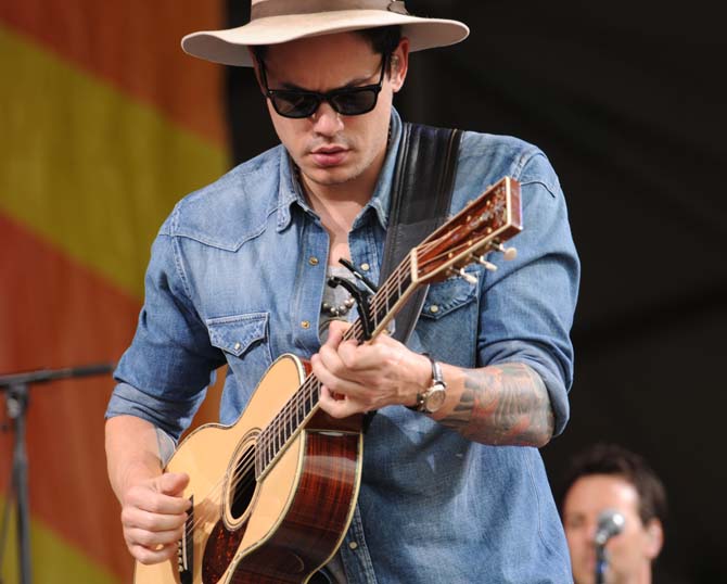 John Mayer plays Friday, April 26, 2013 at the New Orleans Jazz &amp; Heritage Festival on the Fair Grounds Race Course.
 