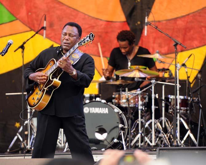 George Benson plays Friday, April 26, 2013 at the New Orleans Jazz &amp; Heritage Festival on the Fair Grounds Race Course.
 