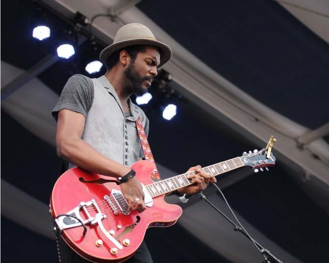 Gary Clark Jr. plays Friday, April 26, 2013 at the New Orleans Jazz &amp; Heritage Festival on the Fair Grounds Race Course.
 