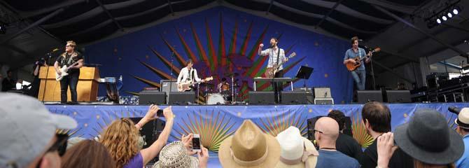 Band of Horses performs Friday, April 26, 2013 at the New Orleans Jazz &amp; Heritage Festival on the Fair Grounds Race Course.
 