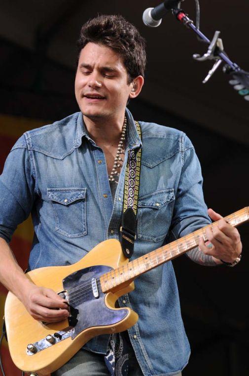 John Mayer plays Friday, April 26, 2013 at the New Orleans Jazz &amp; Heritage Festival on the Fair Grounds Race Course.
 